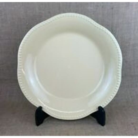 Pottery Barn Emma Beaded Yellow Serving Platter 12.5in - Picture 1 of 8